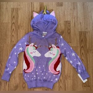 Girls Unicorn Christmas Sweater Size XS New